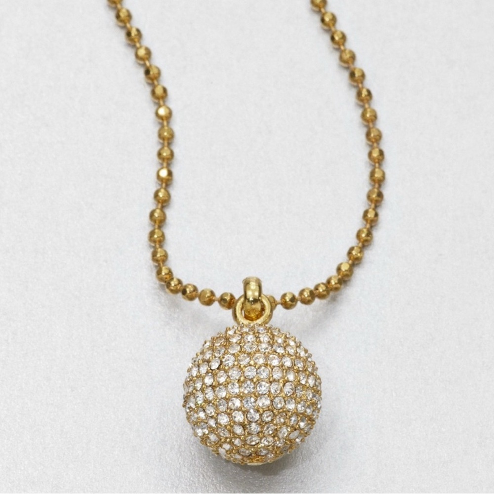 Michael Kors Sphere Stud Necklace & Earrings - yellow gold - 32” necklace